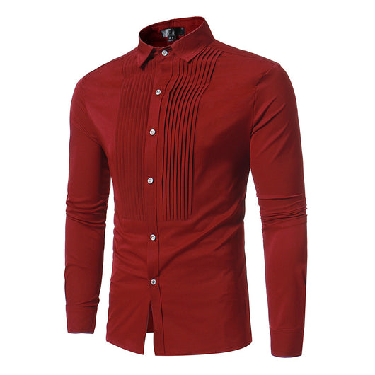 Camisa de Esmoquin Azul Royal Slim Fit para Hombre - Elegancia Ejecutiva - Image 16