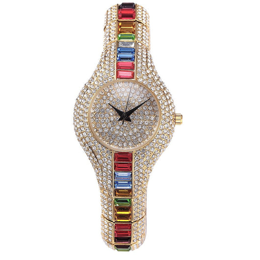 Reloj de Lujo para Mujer con Diamantes y Piedras de Colores Estilo Europeo - Image 8