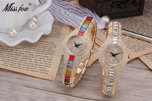 Reloj de Lujo para Mujer con Diamantes y Piedras de Colores Estilo Europeo - Image 7
