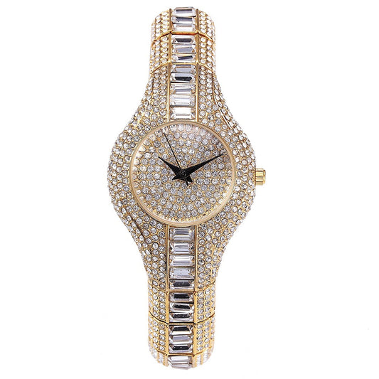 Reloj de Lujo para Mujer con Diamantes y Piedras de Colores Estilo Europeo