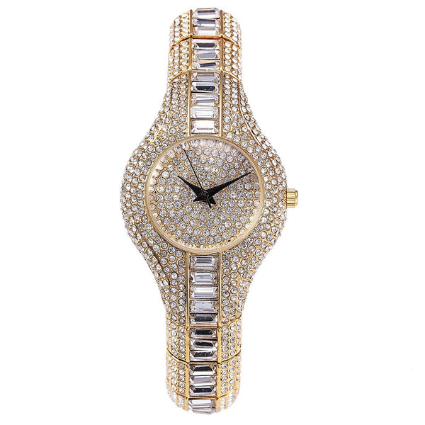 Reloj de Lujo para Mujer con Diamantes y Piedras de Colores Estilo Europeo