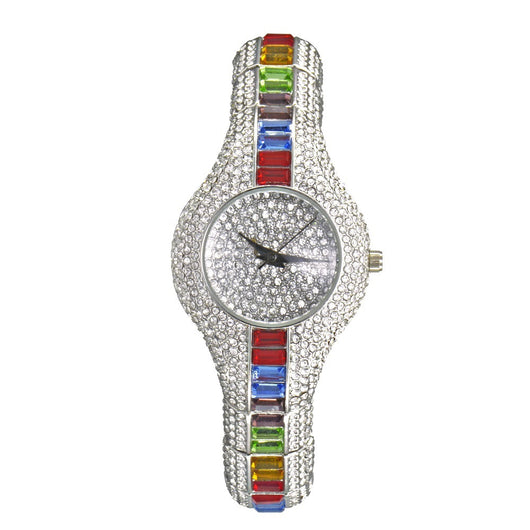 Reloj de Lujo para Mujer con Diamantes y Piedras de Colores Estilo Europeo - Image 4