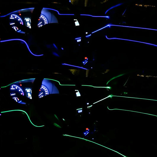 Tira LED Ambiental para Auto - Luz Fría Decorativa 1M a 5M - Image 22