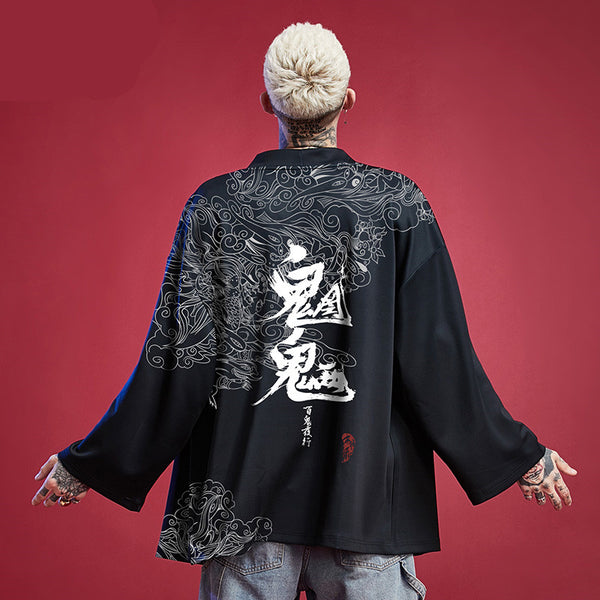 Bata Hanfu Estilo Chino Cien Fantasmas - Diseño Tradicional para Hombre