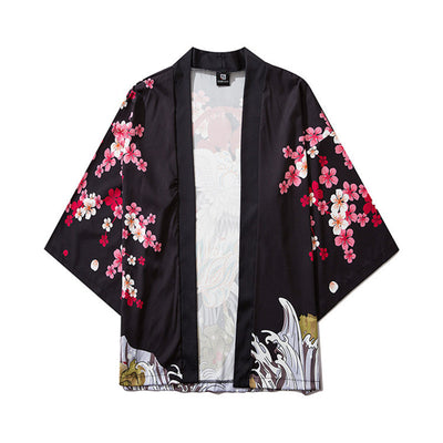 Bata Hanfu Tradicional con Diseño de Grulla Pintada - Manga Tres Cuartos Unisex - Image 5