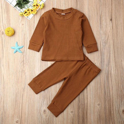 Pijama Infantil de Manga Larga con Diseño de Tiras - Conjunto Cómodo para Casa - Image 12