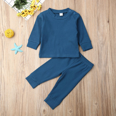 Pijama Infantil de Manga Larga con Diseño de Tiras - Conjunto Cómodo para Casa - Image 6