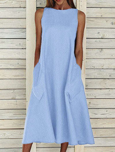 Vestido Estampado Mariposas sin Mangas - Diseño Fresco y Versátil - Image 3
