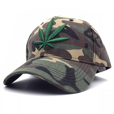 Gorra de Béisbol Coreana con Hoja de Arce Bordada - Unisex Camuflaje Ajustable - Image 3