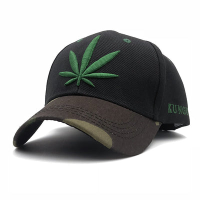 Gorra de Béisbol Coreana con Hoja de Arce Bordada - Unisex Camuflaje Ajustable - Image 4