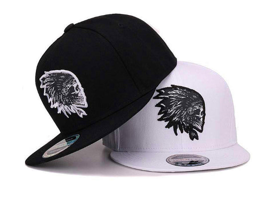 Gorra Hip-hop con Bordado Indio y Visera Plana