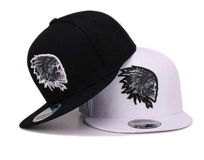 Gorra Hip-hop con Bordado Indio y Visera Plana