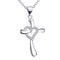 Collar Cruz Diamante Plata 925 - Colgante Religioso Cristiano