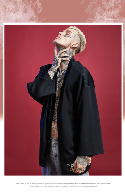Chaqueta Cardigan Hanfu Estilo Chino - Sudadera Ligera Protección Solar Hombre - Image 9