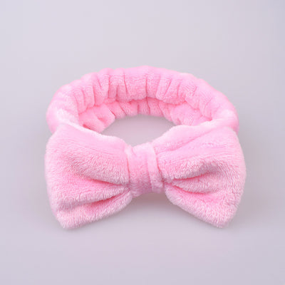 Diadema Facial de Felpa Coral - Banda Sujetadora de Cabello Mariposa para Limpieza y Maquillaje - Image 4