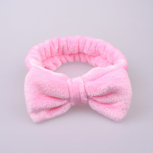 Diadema Facial de Felpa Coral - Banda Sujetadora de Cabello Mariposa para Limpieza y Maquillaje - Image 4