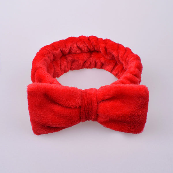 Diadema Facial de Felpa Coral - Banda Sujetadora de Cabello Mariposa para Limpieza y Maquillaje - Image 5