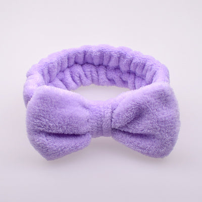 Diadema Facial de Felpa Coral - Banda Sujetadora de Cabello Mariposa para Limpieza y Maquillaje - Image 8