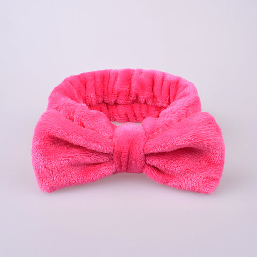 Diadema Facial de Felpa Coral - Banda Sujetadora de Cabello Mariposa para Limpieza y Maquillaje - Image 9