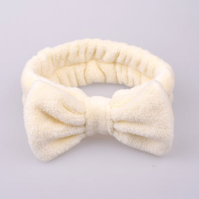 Diadema Facial de Felpa Coral - Banda Sujetadora de Cabello Mariposa para Limpieza y Maquillaje - Image 10
