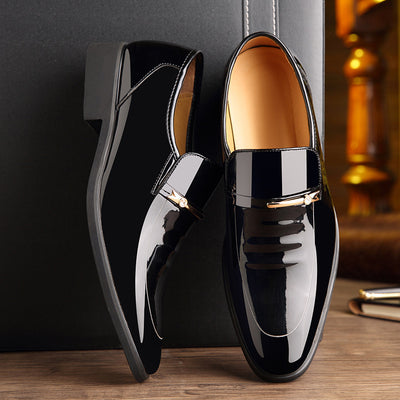 Zapatos de Cuero Patent Elegantes Punta Afilada para Hombre - Formal y Casual - Image 9