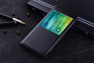 Funda Inteligente con Ventana para Móvil - Diseño en Cuero - Image 12