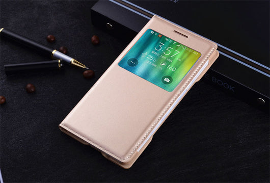 Funda Inteligente con Ventana para Móvil - Diseño en Cuero - Image 6