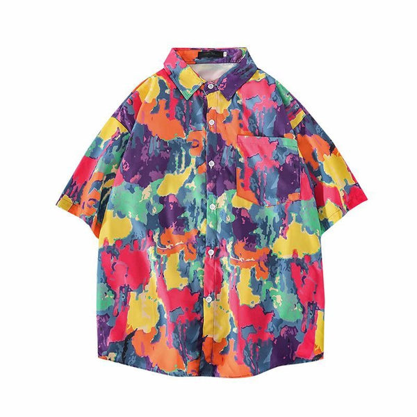 Camisa Manga Cinco Puntos Multicolor para Hombre