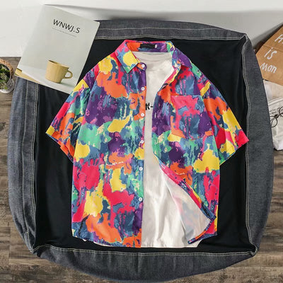 Camisa Manga Cinco Puntos Multicolor para Hombre - Image 3
