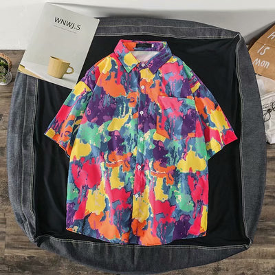 Camisa Manga Cinco Puntos Multicolor para Hombre - Image 4
