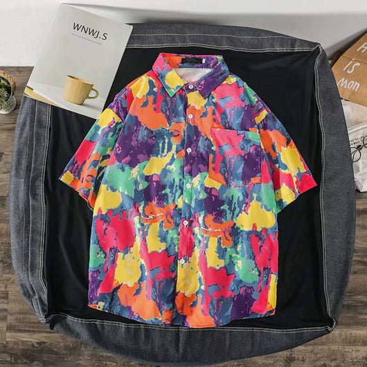Camisa Manga Cinco Puntos Multicolor para Hombre - Image 4