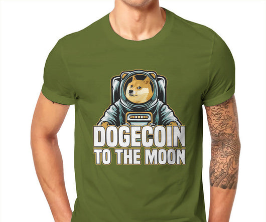 Arte Criptográfico Bitcoin Dogecoin Rumbo a la Luna Clásico - Image 10
