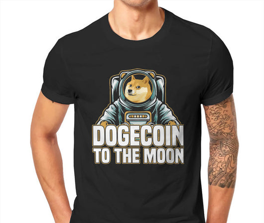 Arte Criptográfico Bitcoin Dogecoin Rumbo a la Luna Clásico - Image 14