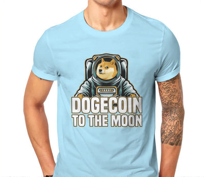 Arte Criptográfico Bitcoin Dogecoin Rumbo a la Luna Clásico - Image 3