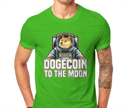Arte Criptográfico Bitcoin Dogecoin Rumbo a la Luna Clásico - Image 4