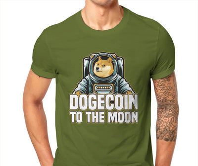 Arte Criptográfico Bitcoin Dogecoin Rumbo a la Luna Clásico - Image 5