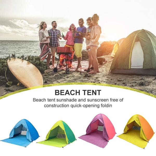 Carpa Parasol Pop-Up Anti-UV para Playa y Camping