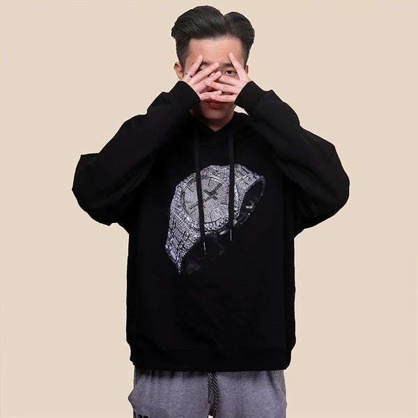 Sudadera Holgada con Capucha de Algodón Xinjiang - Estilo Hip Hop Unisex
