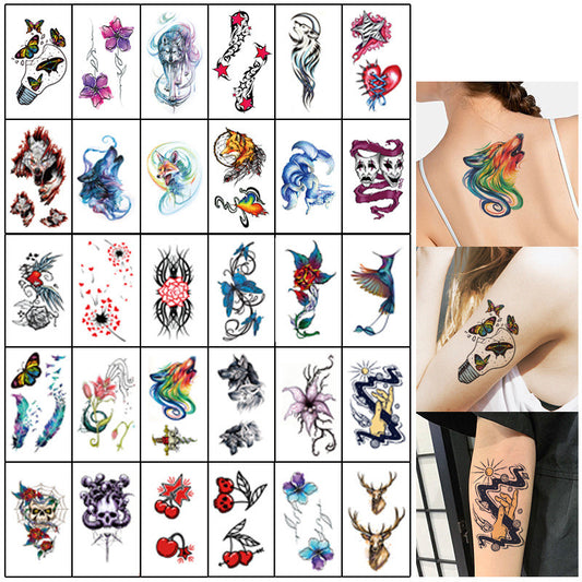 Tatuajes Temporales Impermeables Estilo Europeo y Americano