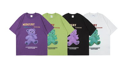 Playera Unisex Estampado Oso Cartoon - Cómoda y Versátil para el Verano