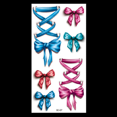 Sheet of temporary tattoos with horror designs including bloody claw marks, nails piercing skin, and red stars. - Image 4