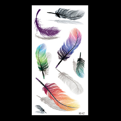 Sheet of temporary tattoos with horror designs including bloody claw marks, nails piercing skin, and red stars. - Image 6