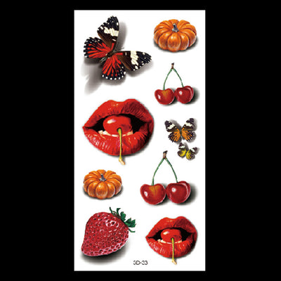 Sheet of temporary tattoos with horror designs including bloody claw marks, nails piercing skin, and red stars. - Image 8