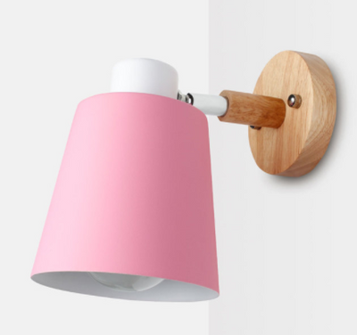 Lámpara de Pared Nórdica de Madera con Interruptor Enchufable - Image 4