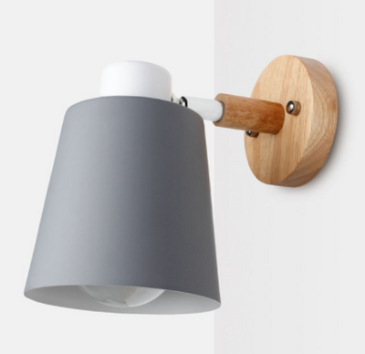 Lámpara de Pared Nórdica de Madera con Interruptor Enchufable - Image 5