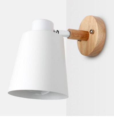 Lámpara de Pared Nórdica de Madera con Interruptor Enchufable - Image 2