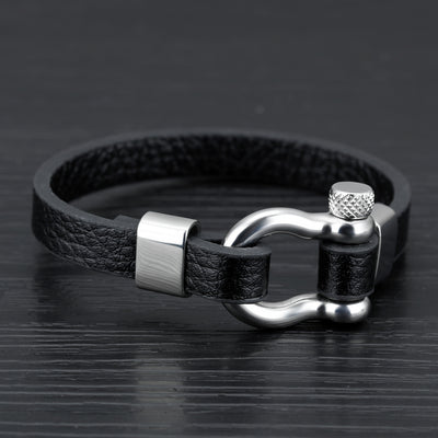 Pulsera de Cuero con Hebilla Acero Inoxidable - Estilo Náutico Surfer - Image 2