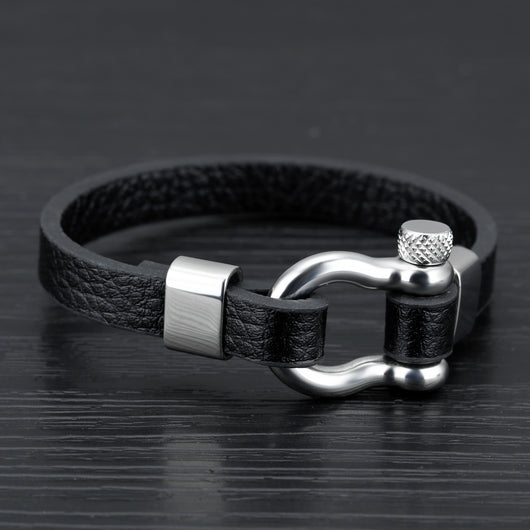 Pulsera de Cuero con Hebilla Acero Inoxidable - Estilo Náutico Surfer - Image 2