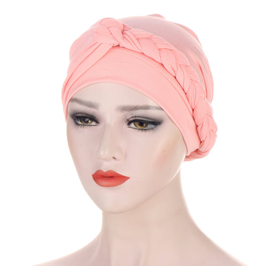 Turbante Trenzado Multicolor Suave - Gorro Musulmán y Oncológico - Image 6