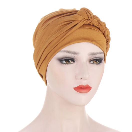 Turbante Trenzado Multicolor Suave - Gorro Musulmán y Oncológico - Image 5